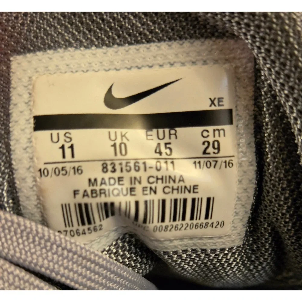 Nike Zoom Winflo 3 Running Shoes Mens Size 11 Gray